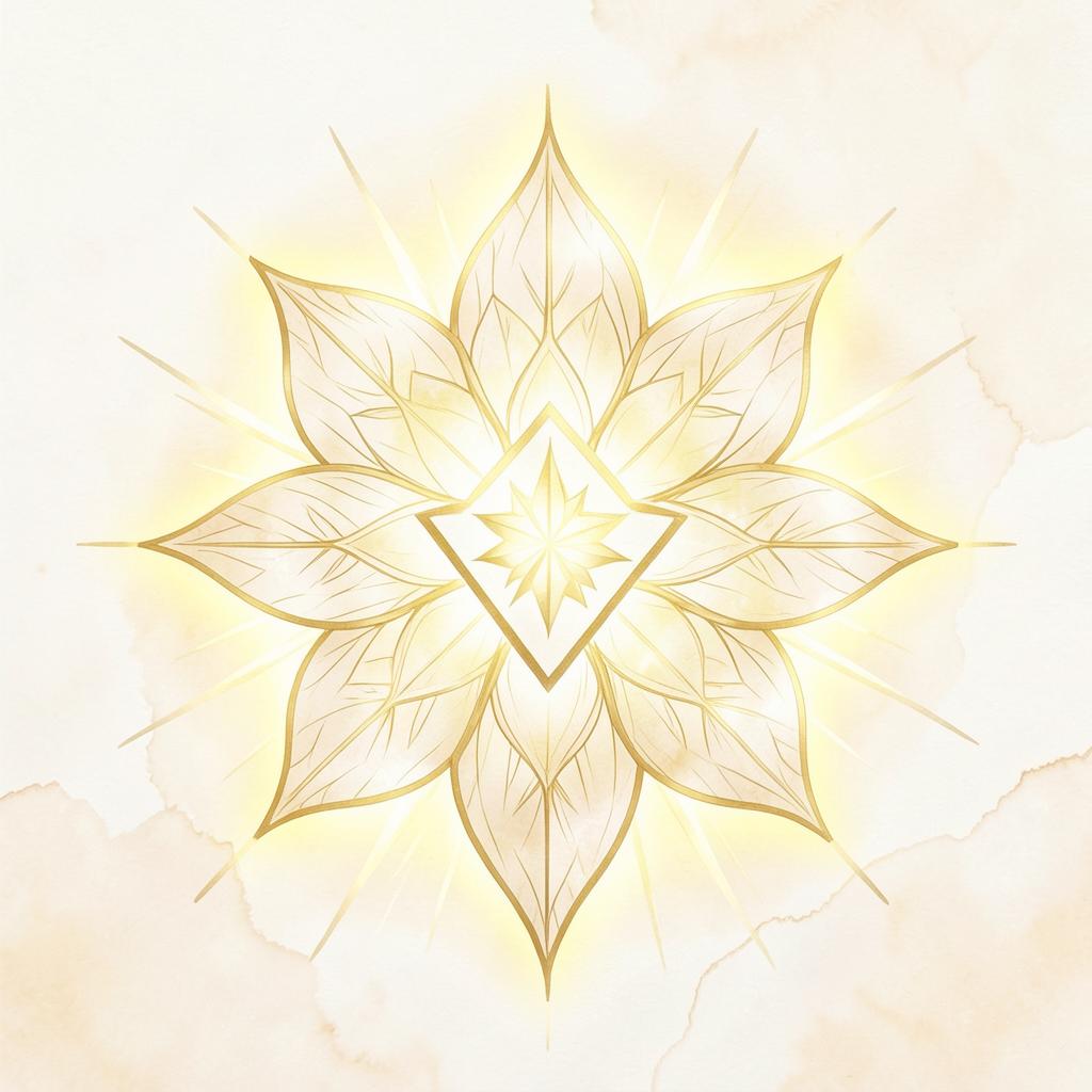 Illustration jaune dorée du plexus solaire, soleil et symbole traditionnel